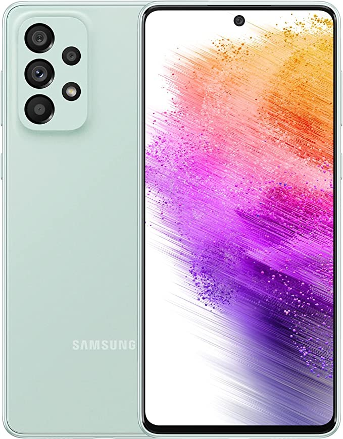 Samsung Galaxy A73 5G Dual A736B 128GB 8GB RAM Factory Unlocked (GSM Only | No CDMA - Not Verizon/Sprint Compatible) - Awesome Mint Color